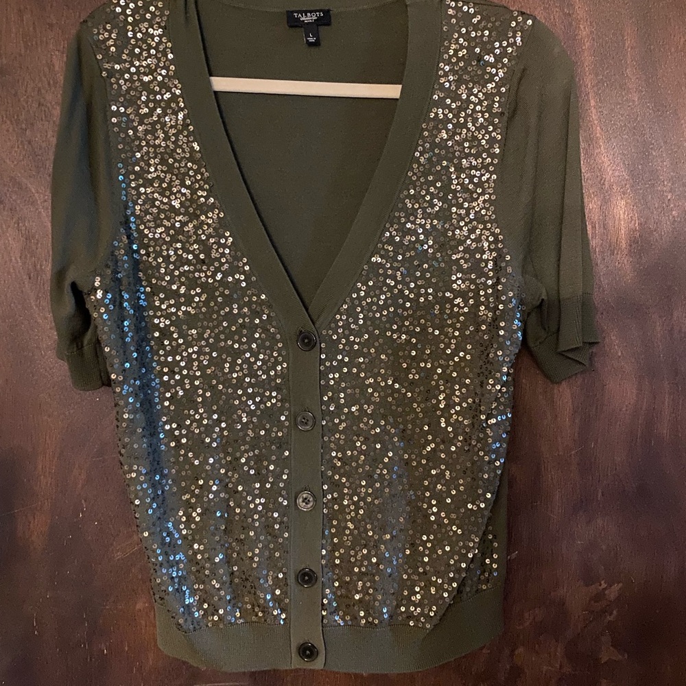 Talbots Sequin Cardigan